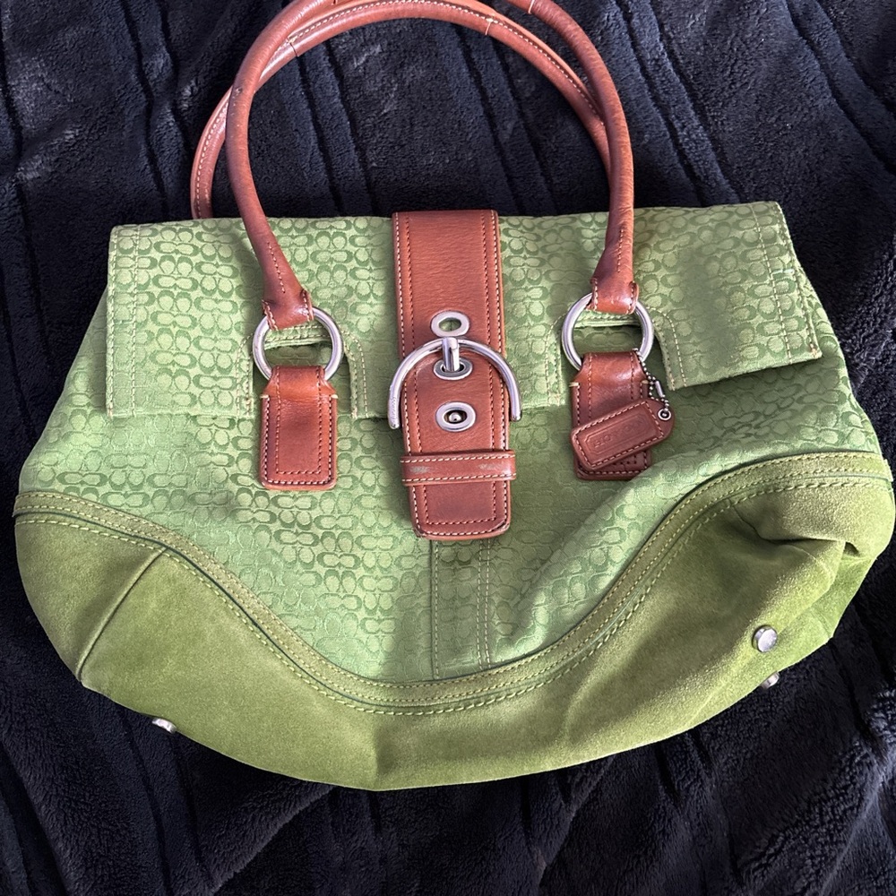 Green and Brown Designer Women's Bag